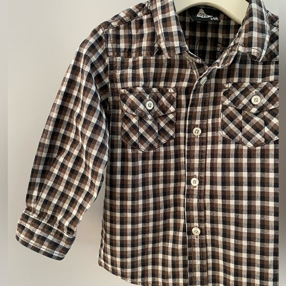 Engine Denim Expedition Leader Checked Button-Down Shirt Size 24 Months - Picture 5 of 9